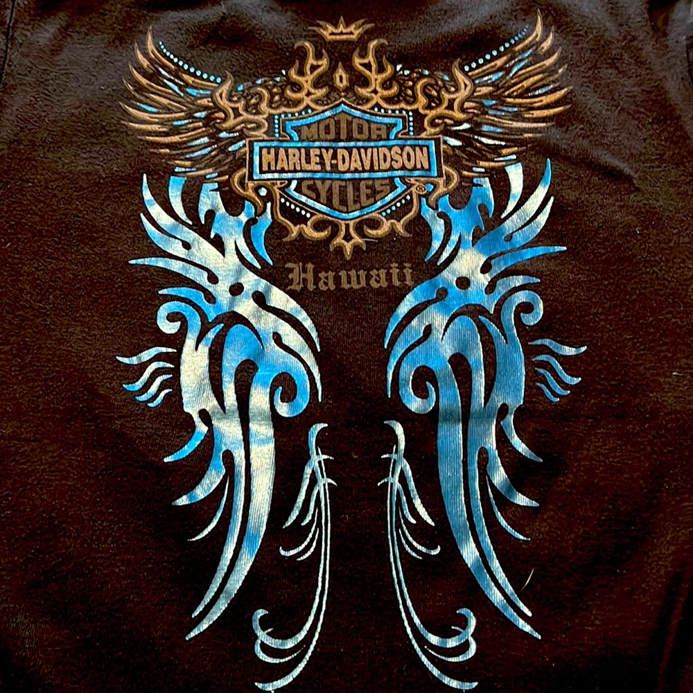 Harley Ladies Black & Blue Tee